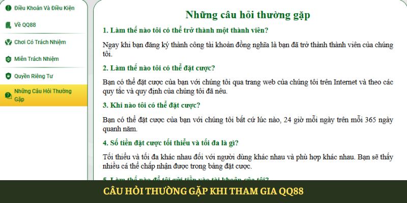 QQ88 - Nhà Cái Cá Cược Uy Tín Nhất Việt Nam 2025 9 Câu Hỏi Thường Gặp Khi Tham Gia Qq88