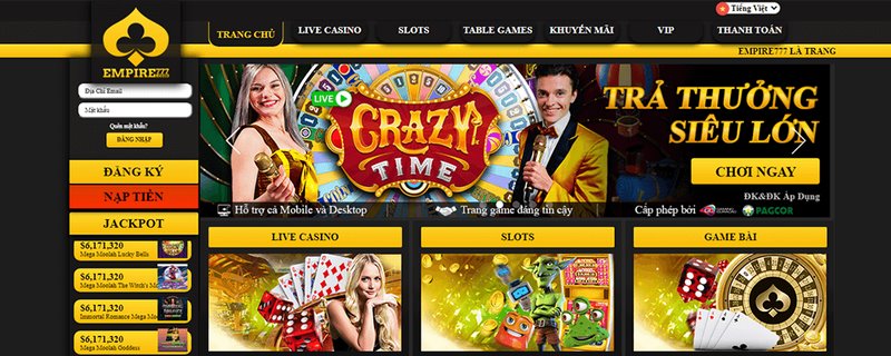 Empire777 - Nhà cái cá cược xanh chín nhất hiện nay 2 Giao Diện Thiết Kế Đẹp Mắt Chỉ Có Tại Empire777
