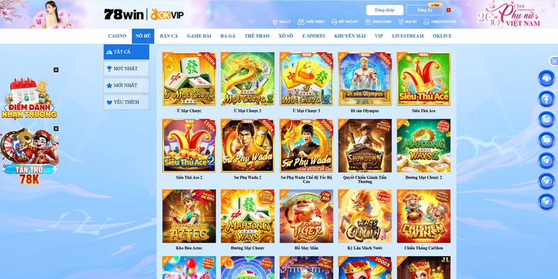 78win - Khám phá nhà cái cá cược uy tín nhất khu vực châu Á 4 Nổ Hũ 78Win