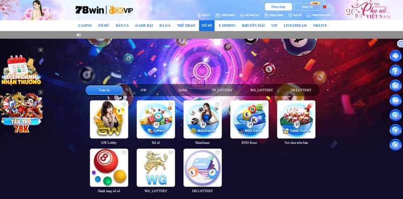 78win - Khám phá nhà cái cá cược uy tín nhất khu vực châu Á 9 Xổ Số 78Win